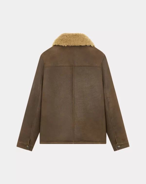 Cheap Chevignon BLOUSON EN CUIR V-SHEARLING Marron