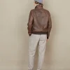 Cheap Chevignon BLOUSON PILOT CUIR HILL Marron