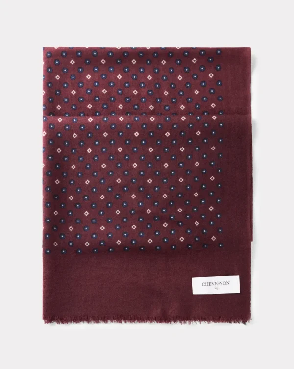 Sale Chevignon ÉCHARPE EN LAINE DOTS SCARF Burgundy