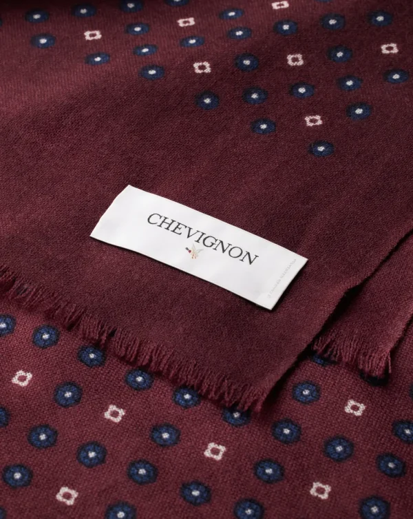 Sale Chevignon ÉCHARPE EN LAINE DOTS SCARF Burgundy