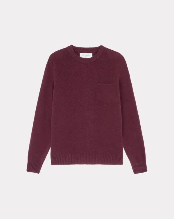 Shop Chevignon PULL POCKET WOOL Burgundy