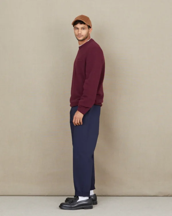 Shop Chevignon PULL POCKET WOOL Burgundy